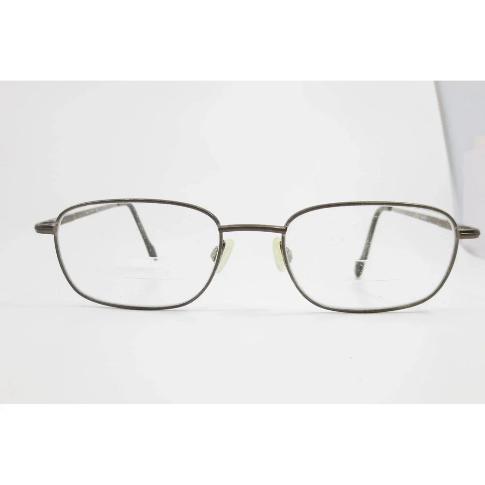 Van Heusen Albert TAN 140 Rectangular Metal Eyeglass Frames Brown Mens 54-18-140